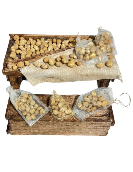 Wooden Potato Stall for 10 cm Nativity Figures