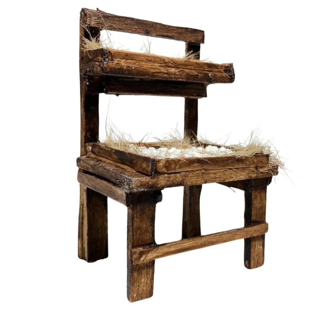 Wooden Egg Stall for 10 cm Nativity Figures