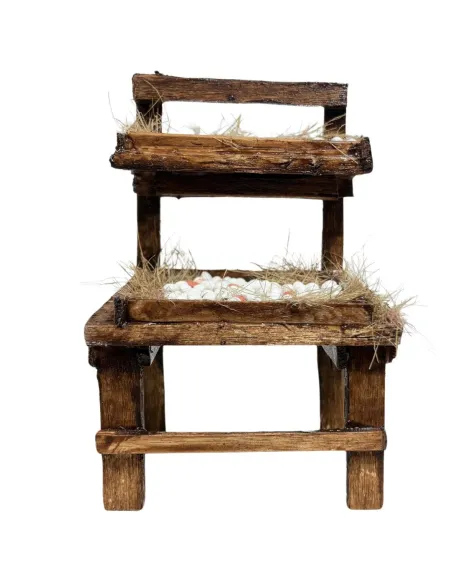 Wooden Egg Stall for 10 cm Nativity Figures