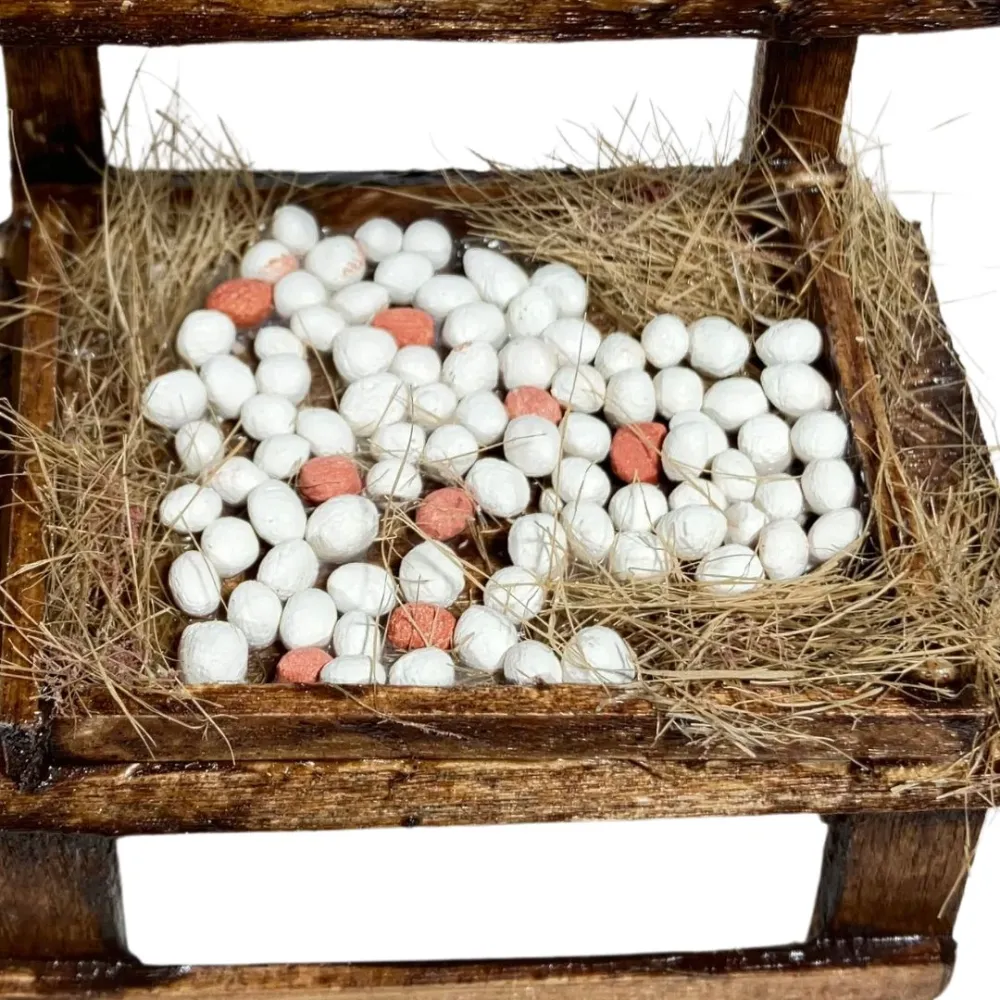 Wooden Egg Stall for 10 cm Nativity Figures
