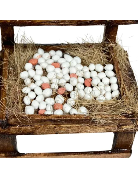 Bancarella con uova per statue da 10 cm