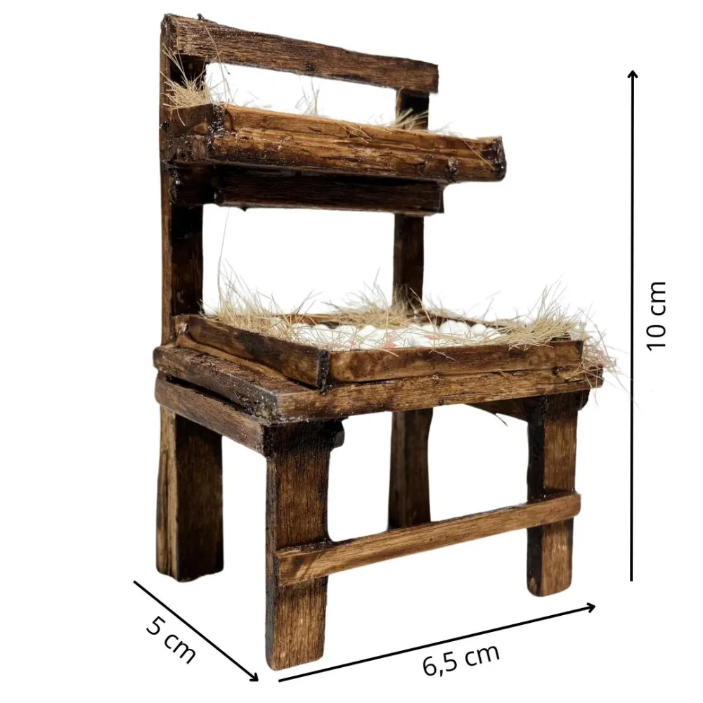 Wooden Egg Stall for 10 cm Nativity Figures
