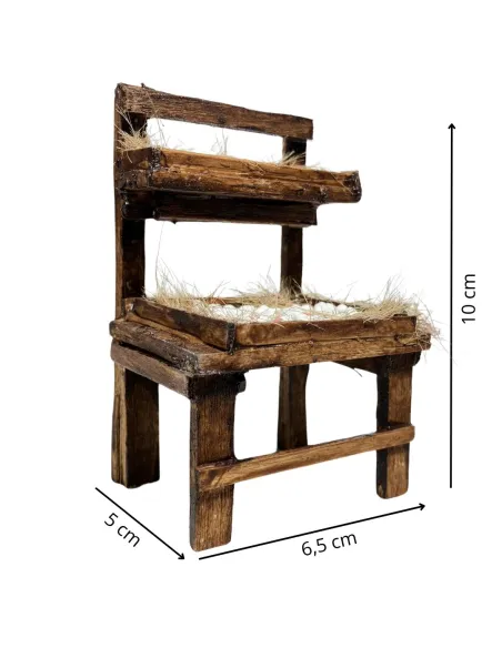 Bancarella con uova per statue da 10 cm