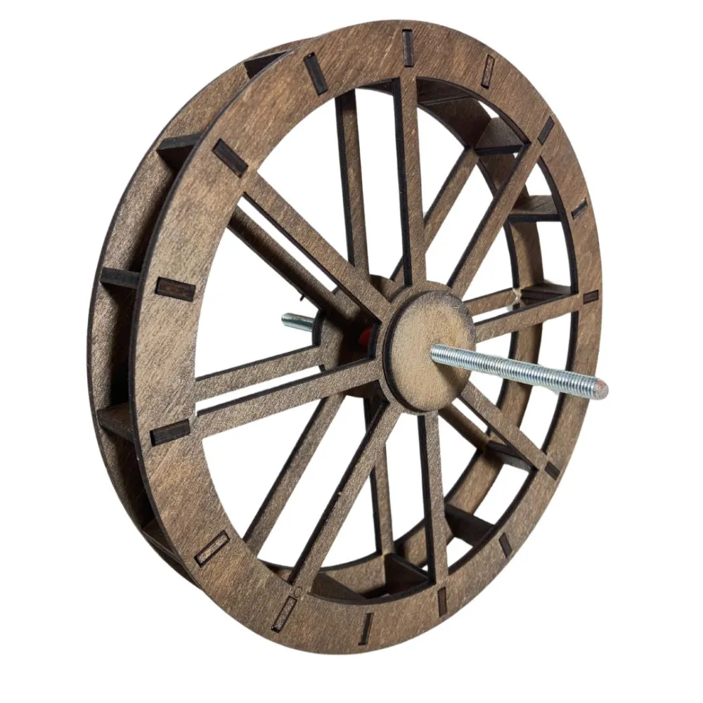 Ruota mulino in legno diametro 12 cm