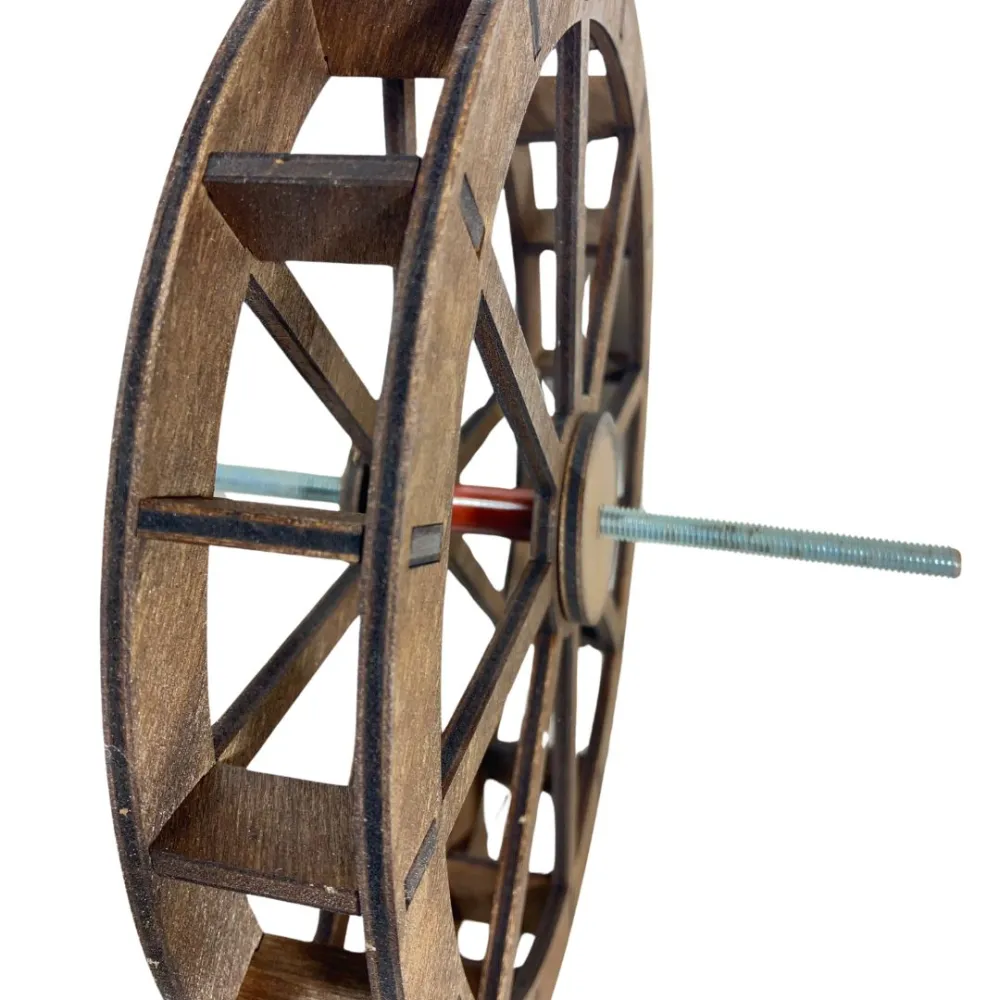 Ruota mulino in legno diametro 12 cm