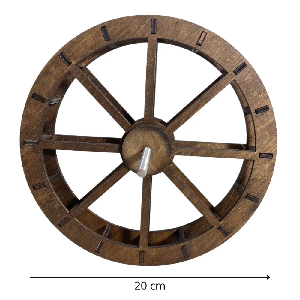 Ruota mulino in legno diametro 20 cm