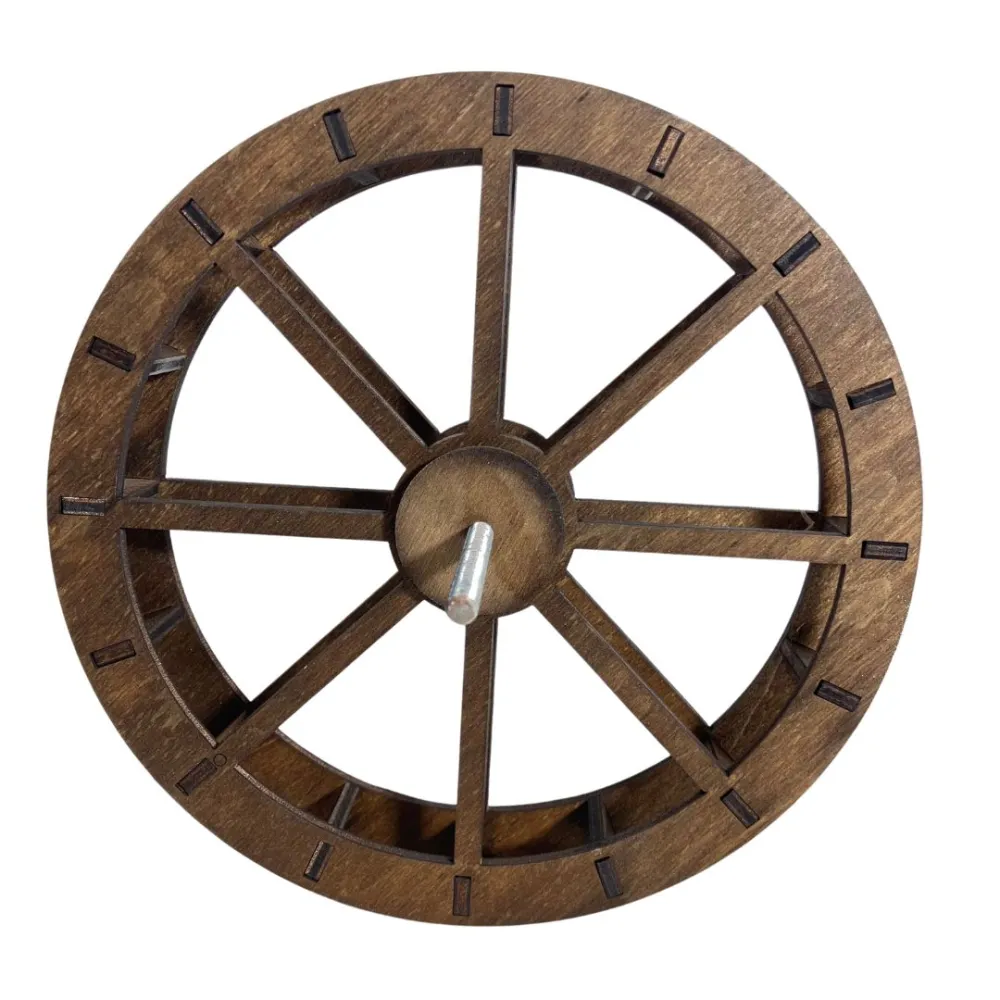 Wooden Watermill Wheel – 24 cm Diameter