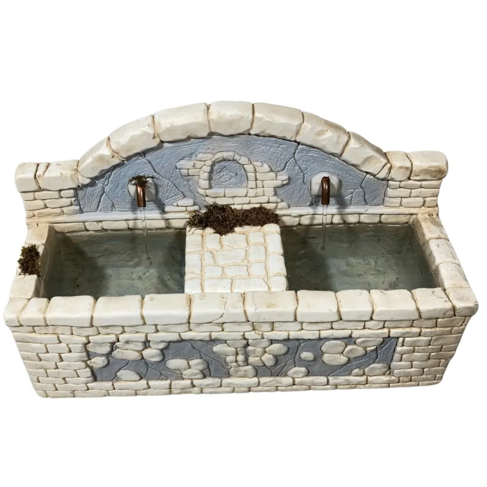 Double-basin fountain for 30 cm Nativity figures