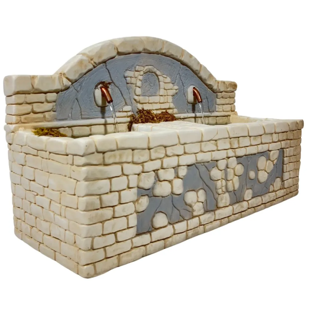 Double-basin fountain for 30 cm Nativity figures