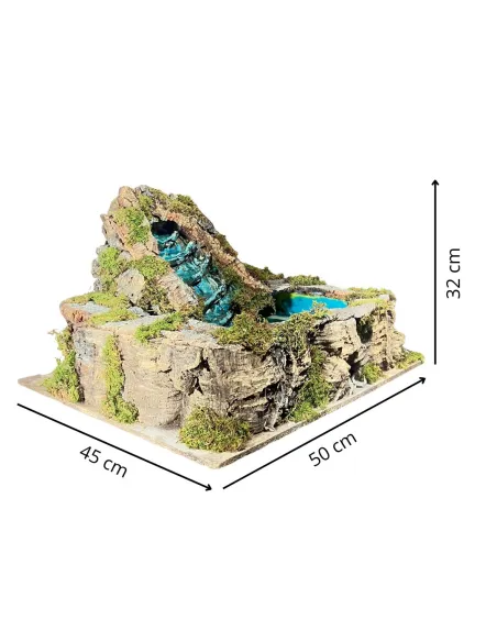 Ruscello con lago in sughero per statue da 30 cm