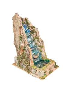 Cork waterfall with pond for 30–40 cm Nativity figures