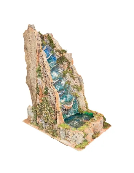 Cork waterfall with pond for 30–40 cm Nativity figures