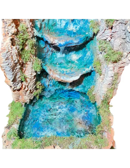 Cork waterfall with pond for 30–40 cm Nativity figures