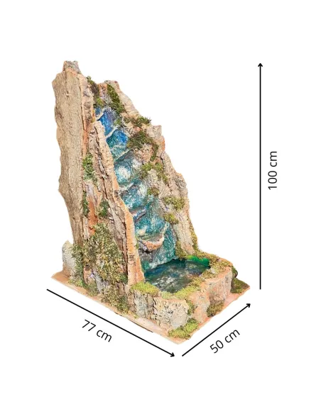 Cascata con laghetto in sughero per statue da 30-40 cm
