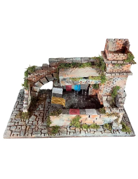 Cork wash basin with tower for 20 cm Nativity figures