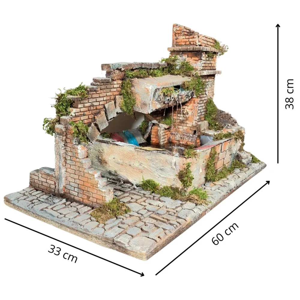 Cork wash basin with tower for 20 cm Nativity figures