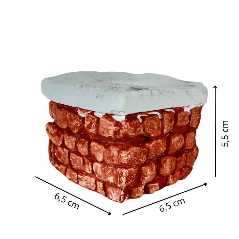 Painted Plaster Well for 8–10 cm Nativity Figures