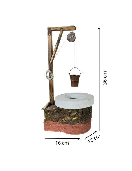 Well with Rusted Bucket and Pulley for 30 cm Nativity Figures