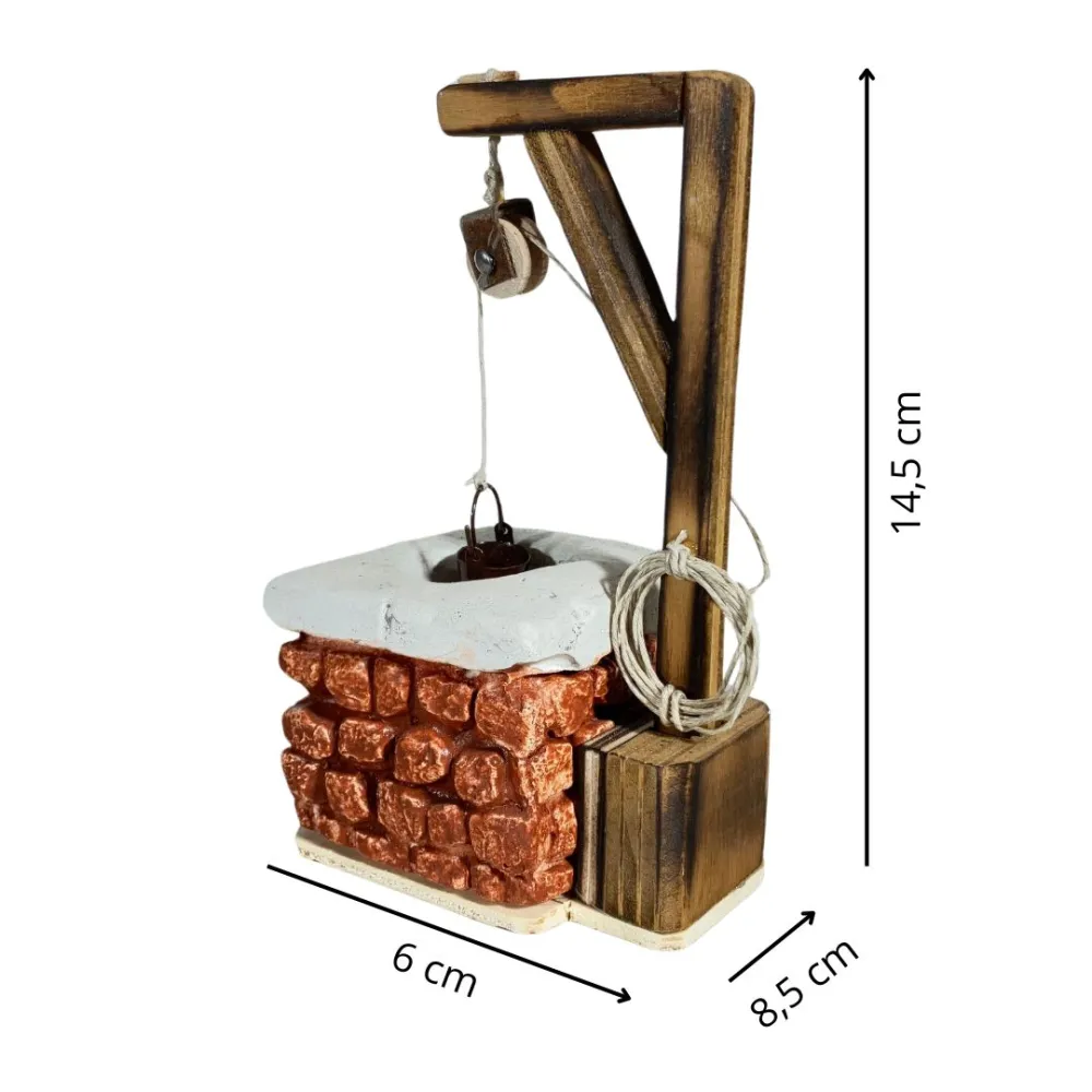 Plaster Well with Pulley for 8–10 cm Nativity Figures