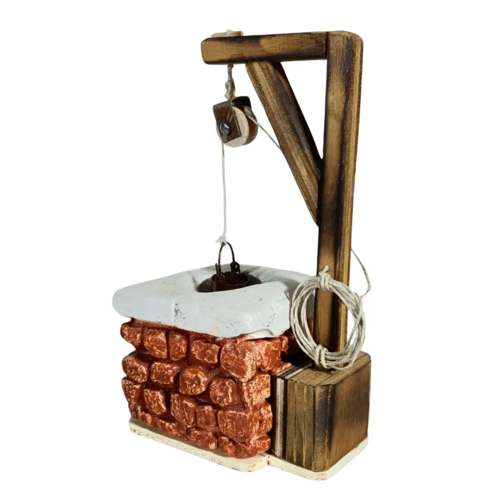Plaster Well with Pulley for 8–10 cm Nativity Figures