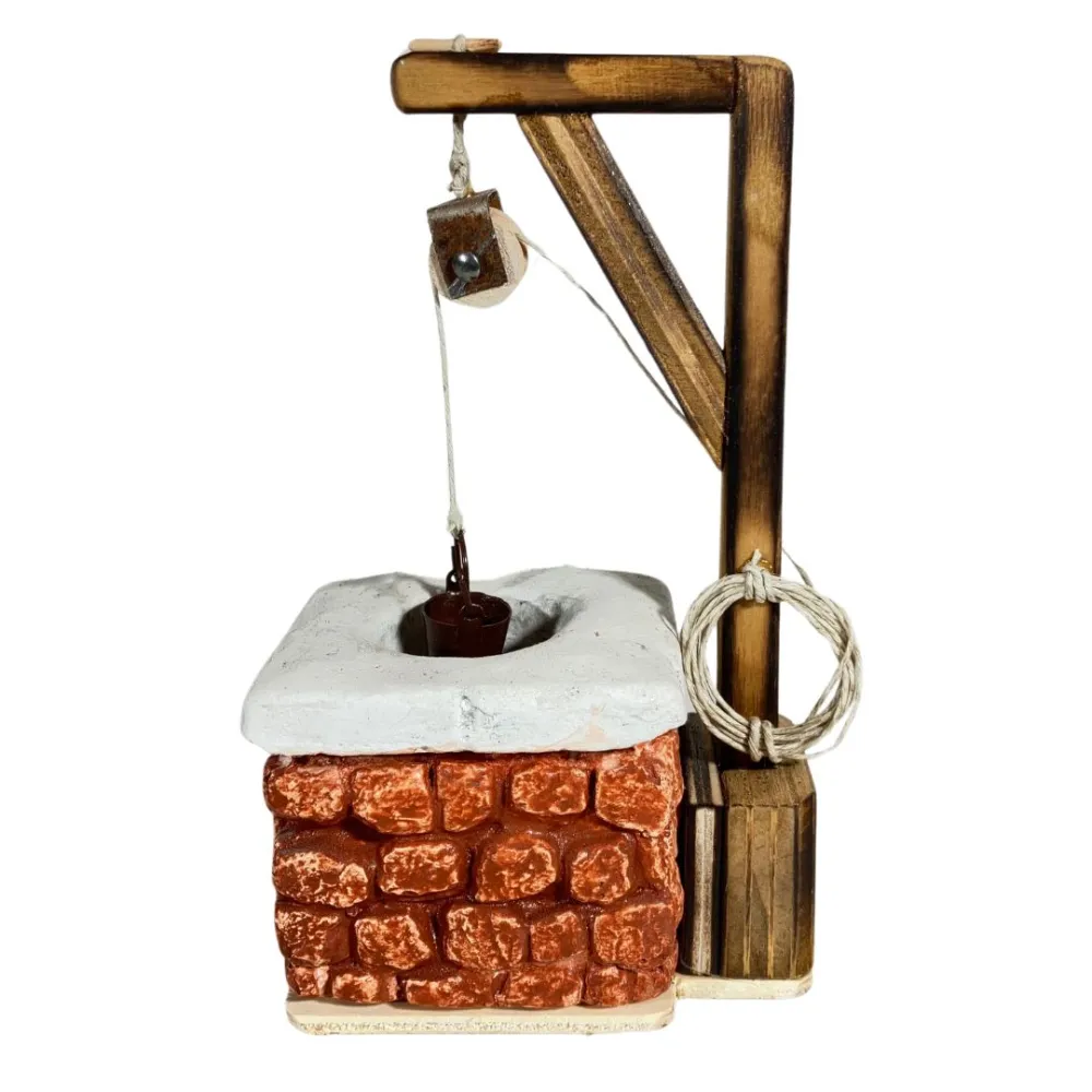 Plaster Well with Pulley for 8–10 cm Nativity Figures