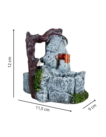Faux Stone Resin Fountain for 8–10 cm Nativity Figures