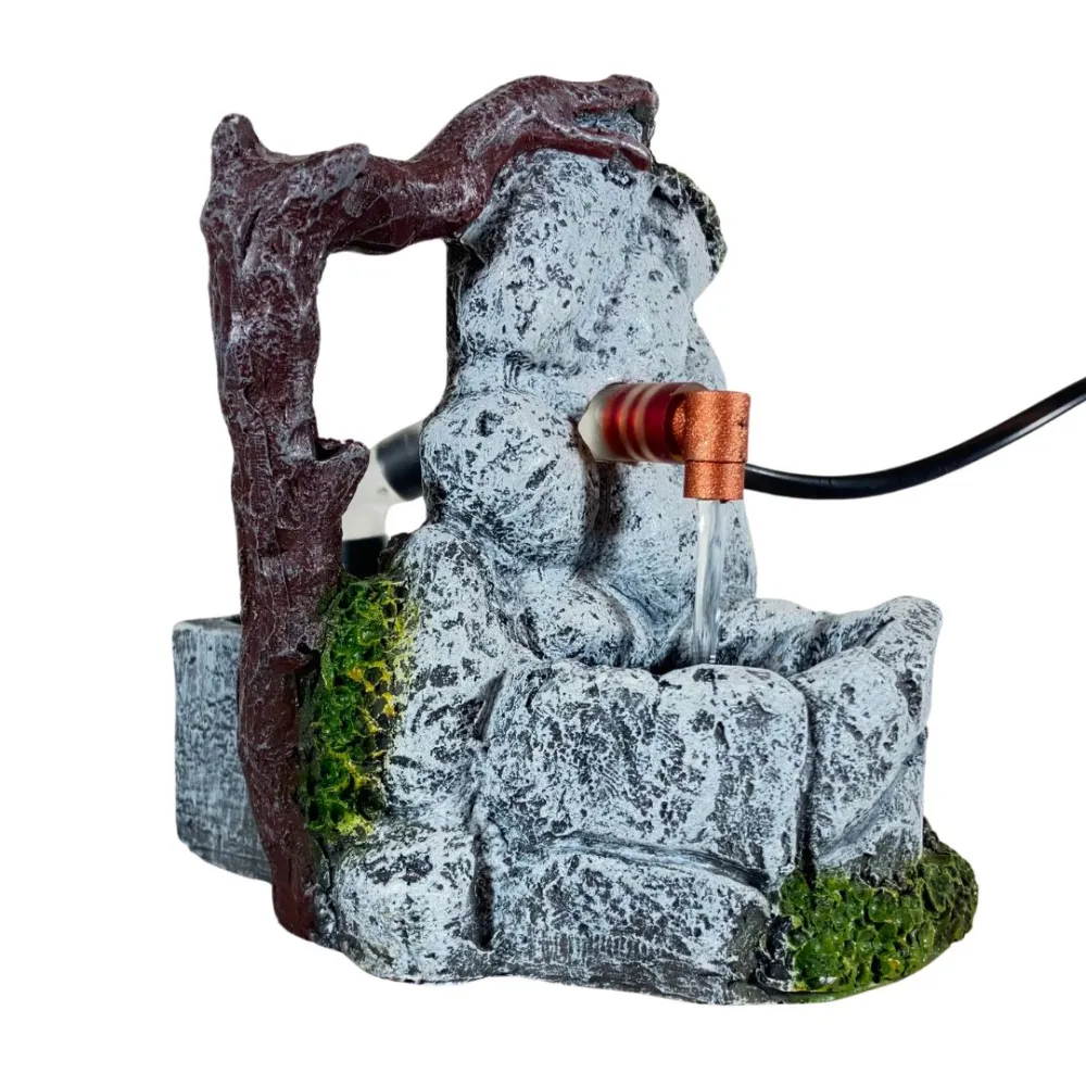 Faux Stone Resin Fountain for 8–10 cm Nativity Figures