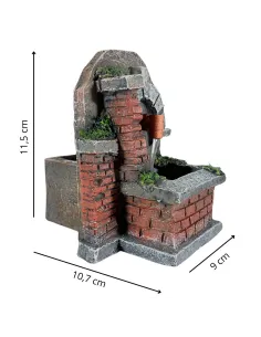 Faux Brick Resin Fountain for 8–10 cm Nativity Figures 2