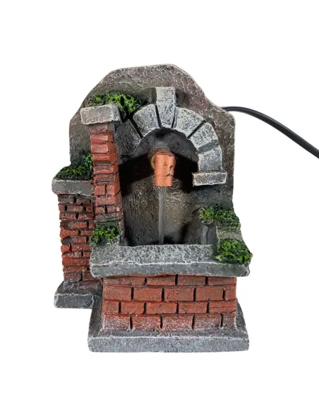 Faux Brick Resin Fountain for 8–10 cm Nativity Figures