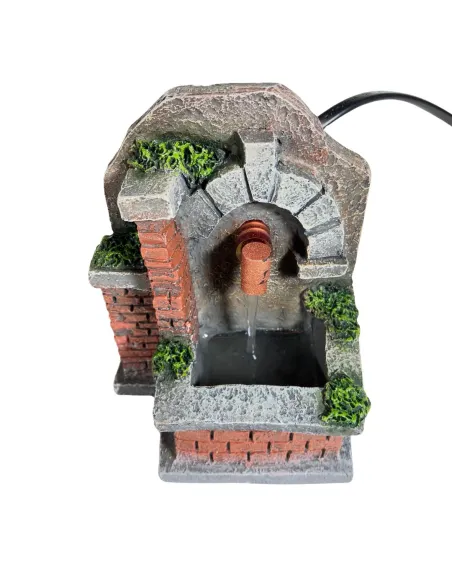 Faux Brick Resin Fountain for 8–10 cm Nativity Figures
