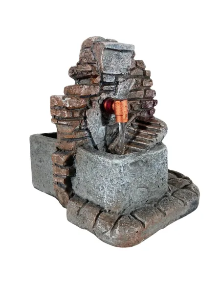 Faux Brick Resin Fountain with Wash Basin for 8–10 cm Nativity Figures