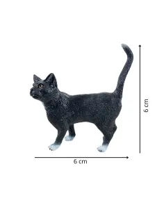 Gatto nero in pvc per statue da 20 cm 2