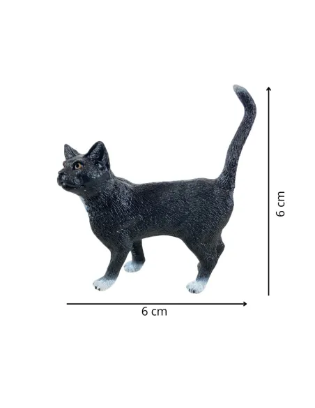 Gatto nero in pvc per statue da 20 cm