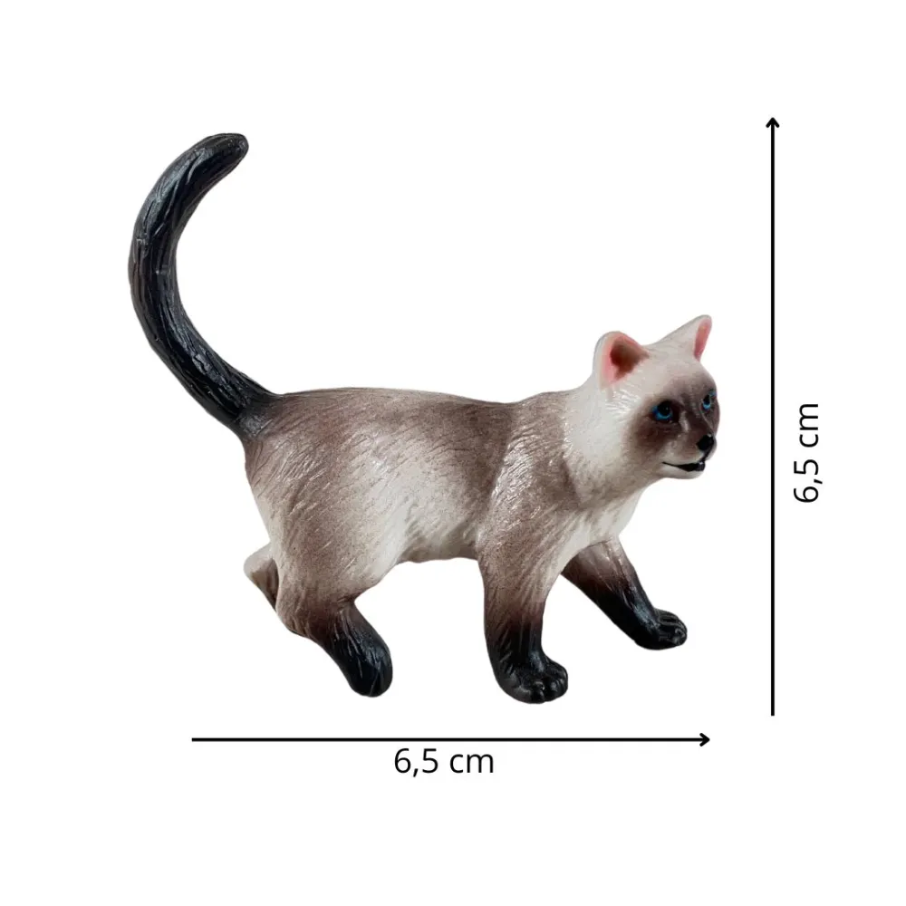 Grey PVC Cat for 30 cm Nativity Figures