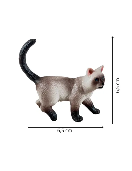 Gatto grigio in pvc per statue da 30 cm