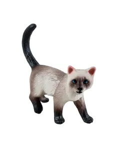 Gatto grigio in pvc per statue da 30 cm