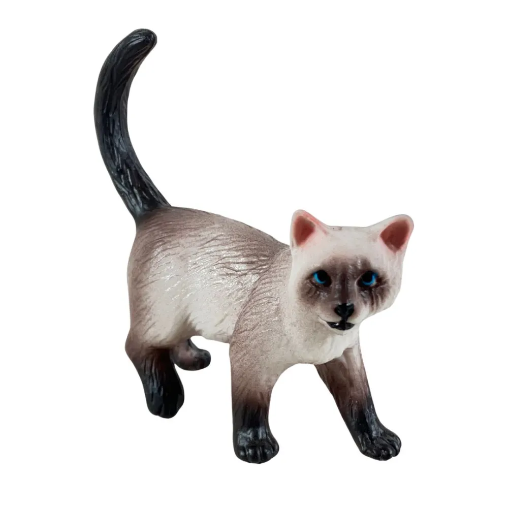 Gatto grigio in pvc per statue da 30 cm