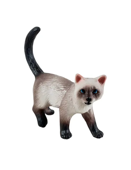 Gatto grigio in pvc per statue da 30 cm
