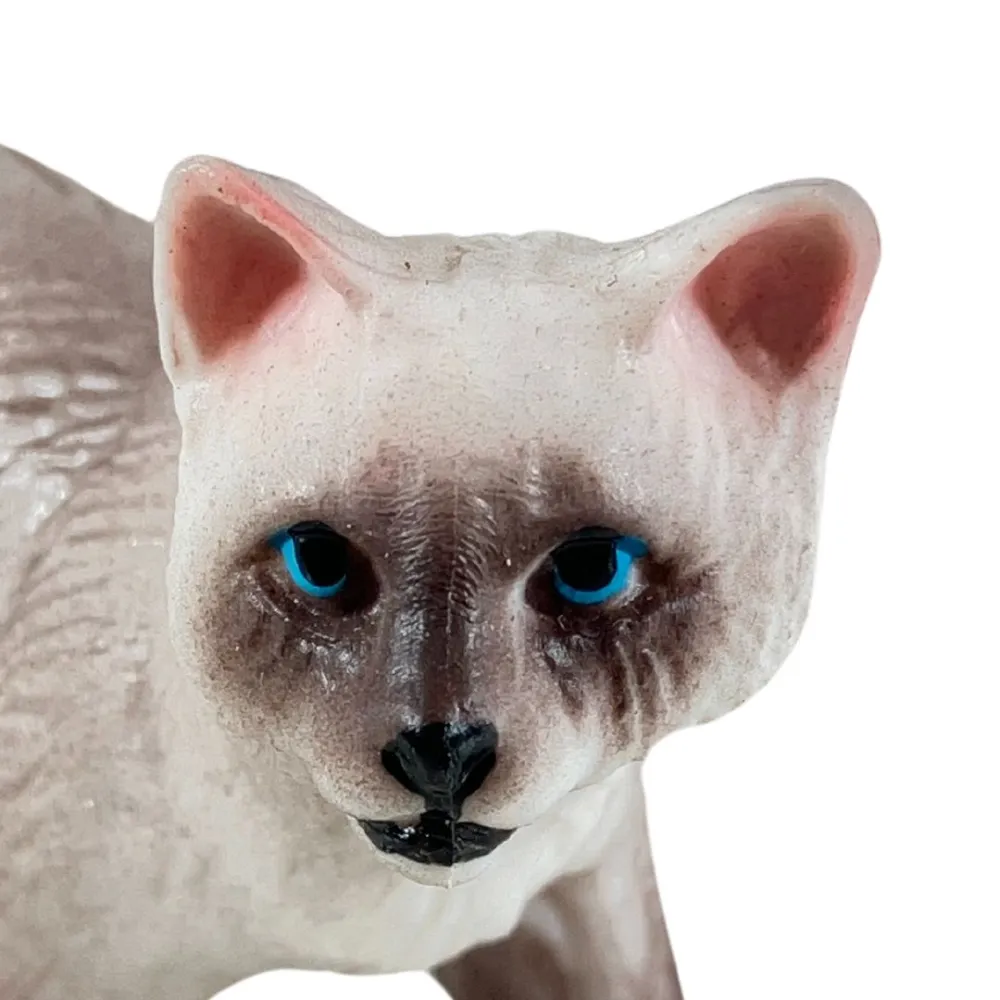 Gatto grigio in pvc per statue da 30 cm