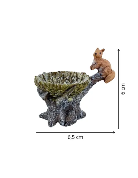 Scoiattolo con tronco in resina per statue da 10-12 cm