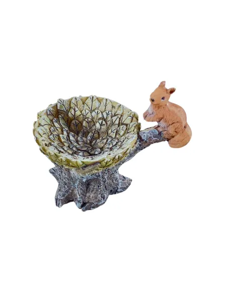Scoiattolo con tronco in resina per statue da 10-12 cm