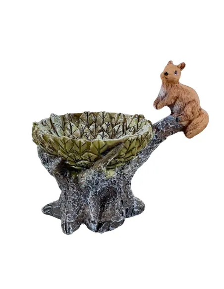 Scoiattolo con tronco in resina per statue da 10-12 cm
