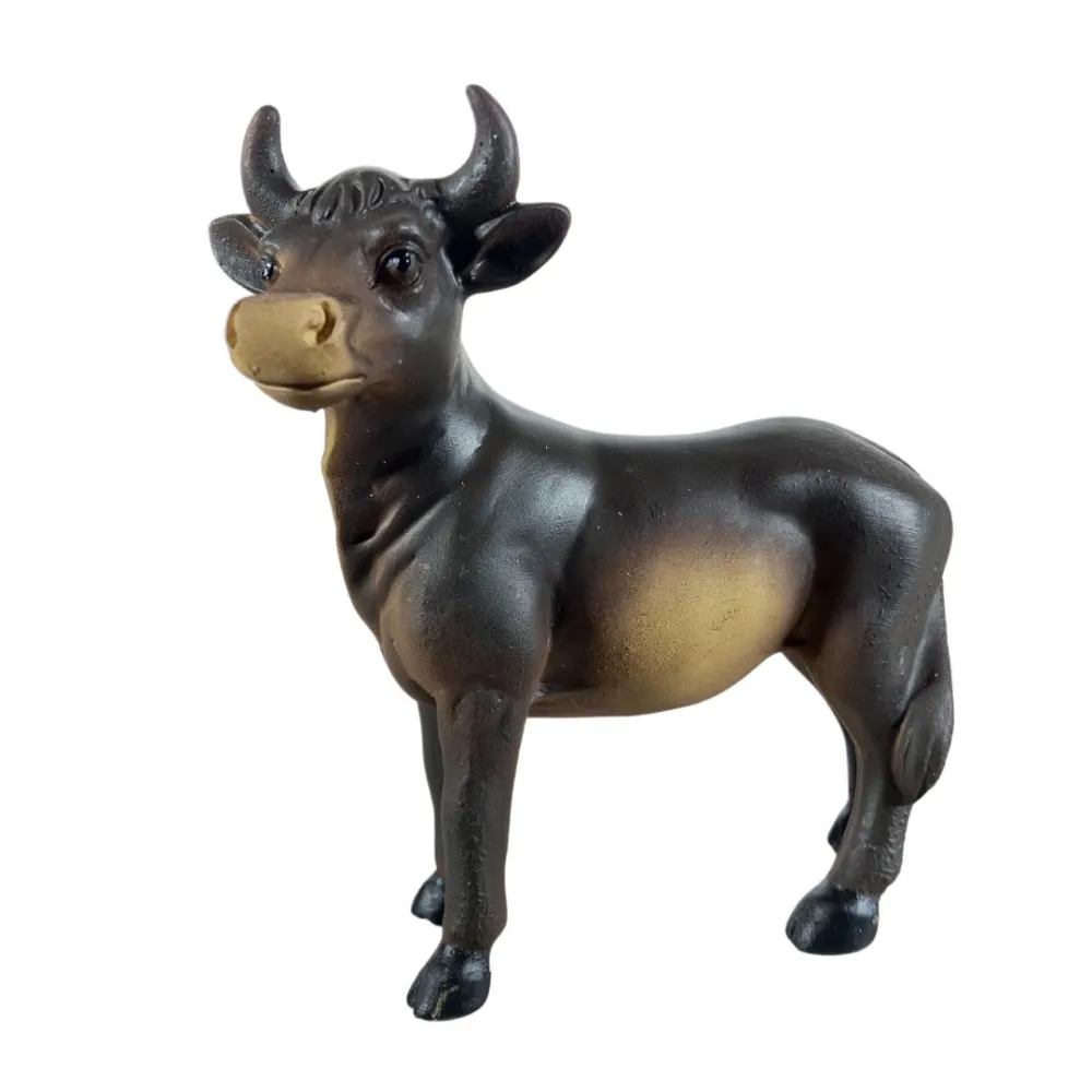 Set asino e bue in resina per statue da 12 cm