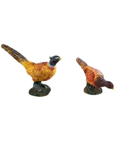 Coppia fagiani in resina per statue da 12-15 cm