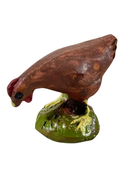 Set 2 galline e 1 gallo in resina per statue da 8-10 cm