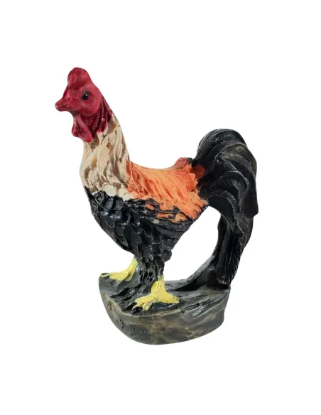 Set 2 galline e 1 gallo in resina per statue da 8-10 cm