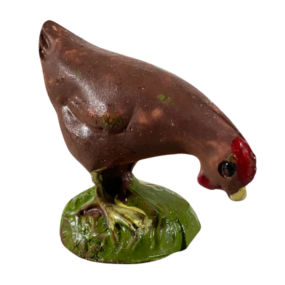 Set of Two Resin Hens and One Rooster for 8–10 cm Nativity Figures