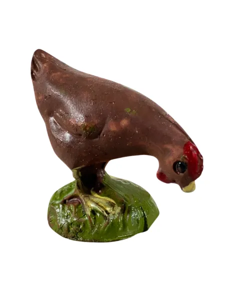Set 2 galline e 1 gallo in resina per statue da 8-10 cm