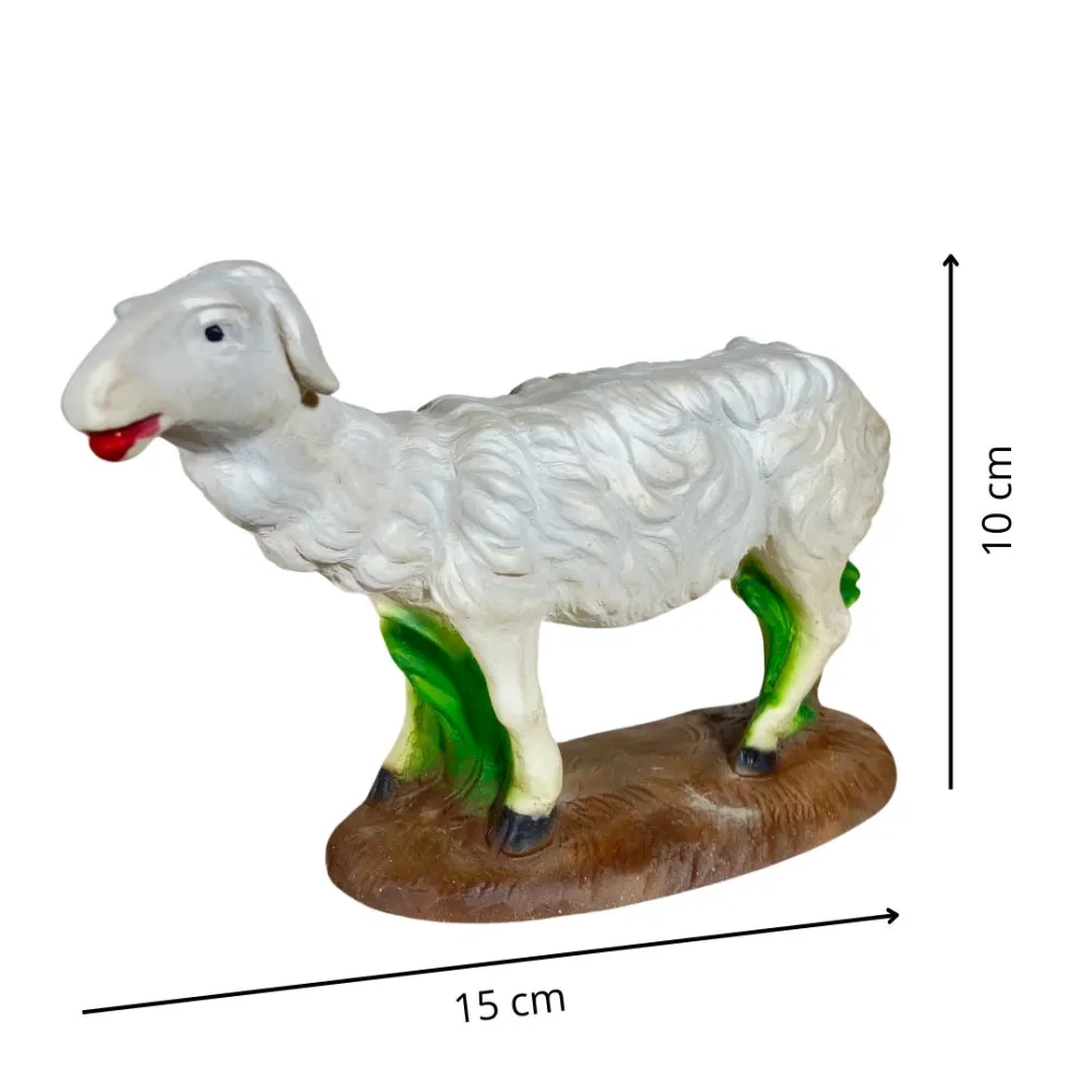 Resin Sheep with Raised Head for 30 cm Nativity Figures