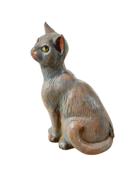 Set 3 gatti in pvc colori e posizioni assortiti per statue da 20 cm